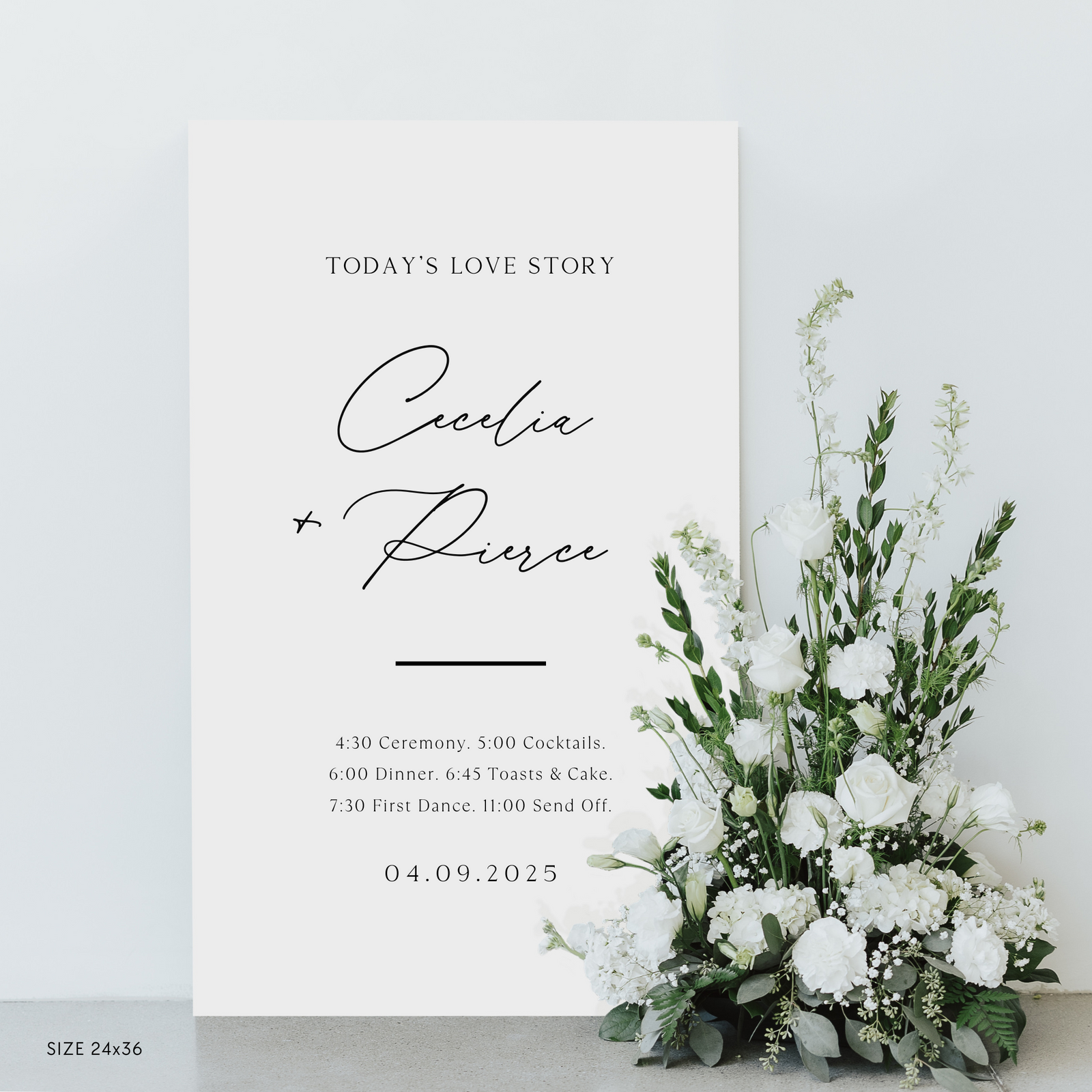 Wedding Timeline Sign