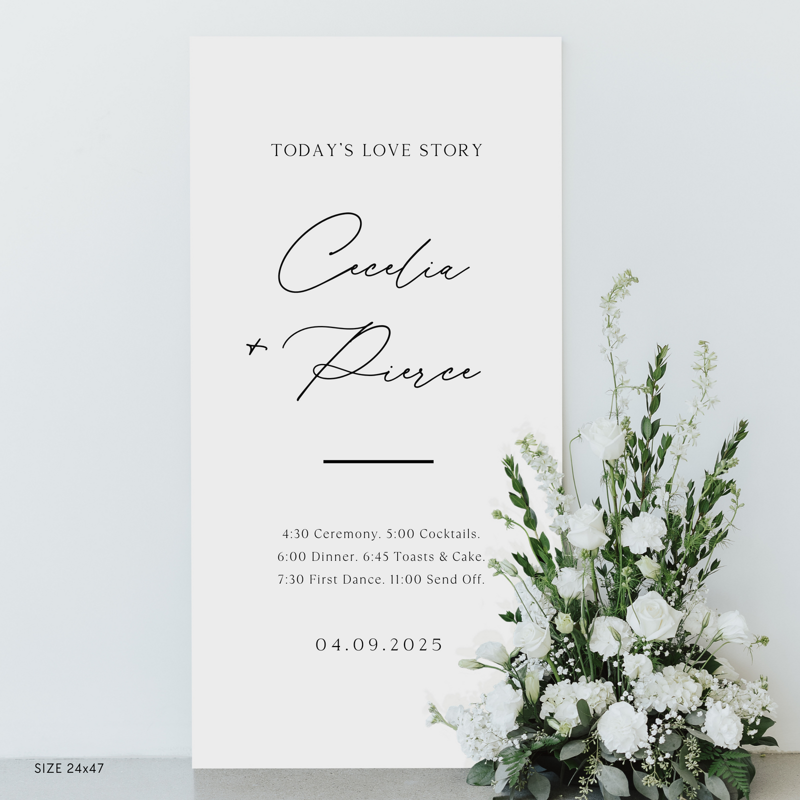 Wedding Timeline Sign