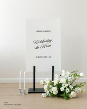 Acrylic Bridal Shower Welcome Sign 