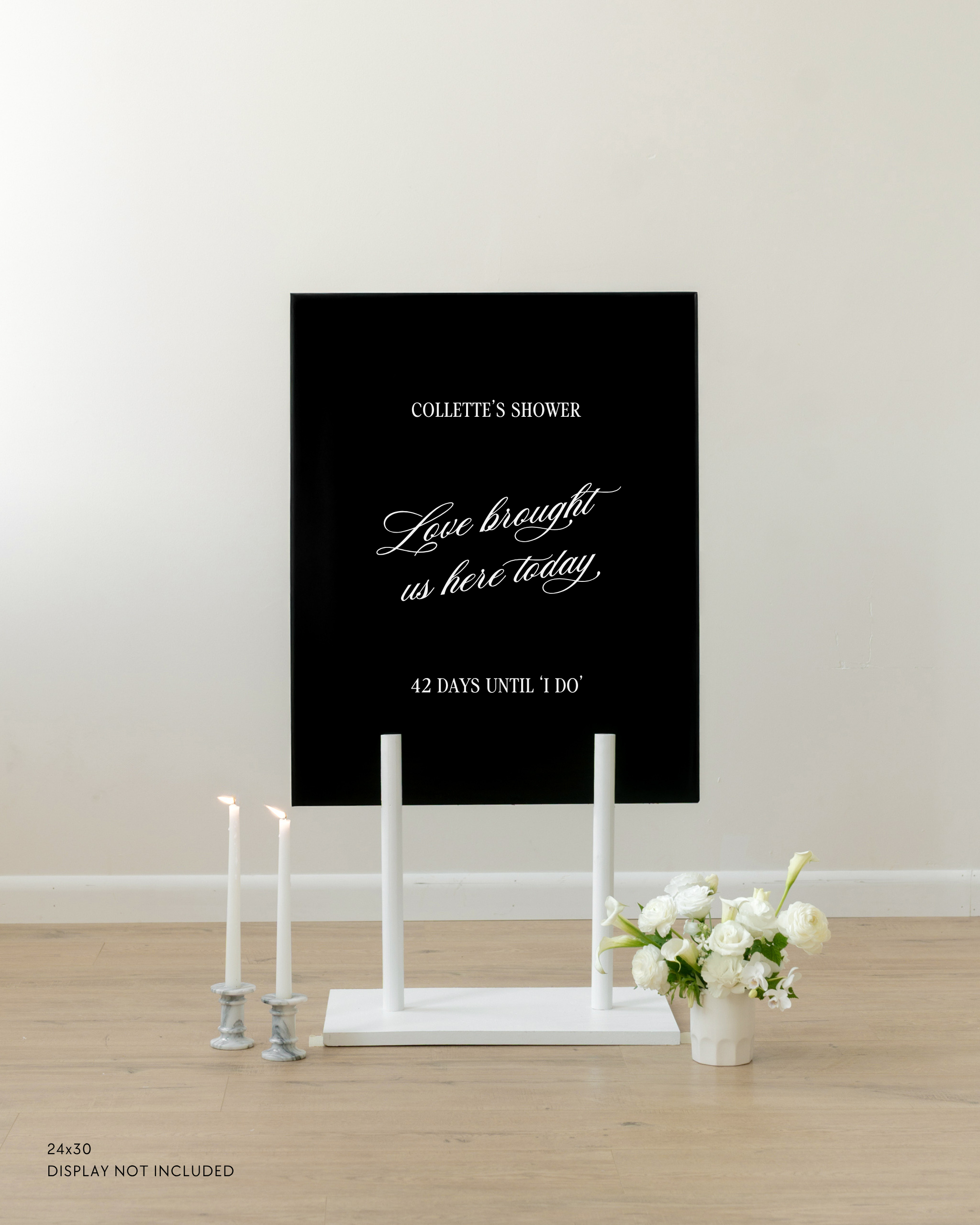 Acrylic Bridal Shower Welcome Sign 
