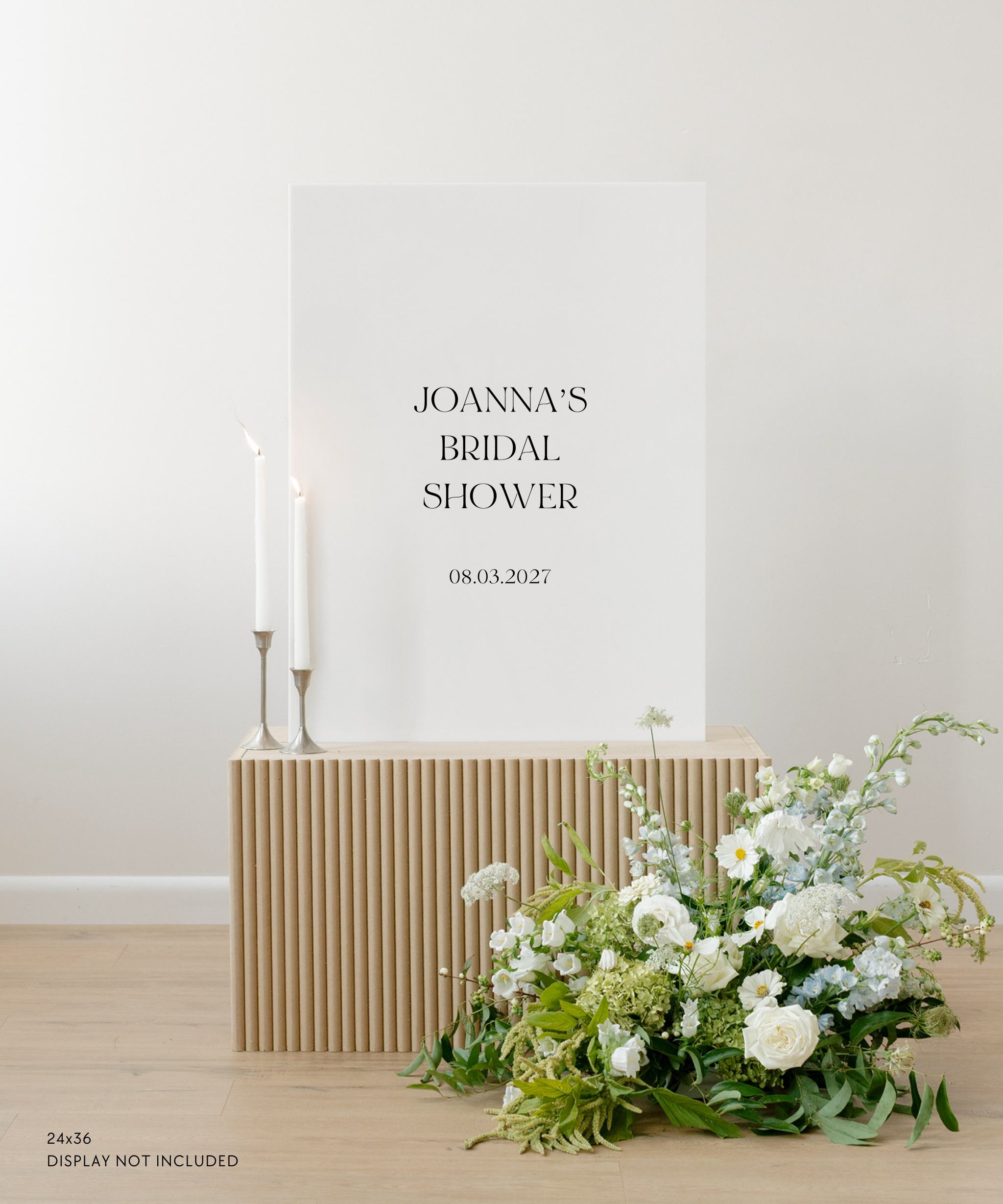 Acrylic Bridal Shower Welcome Sign 