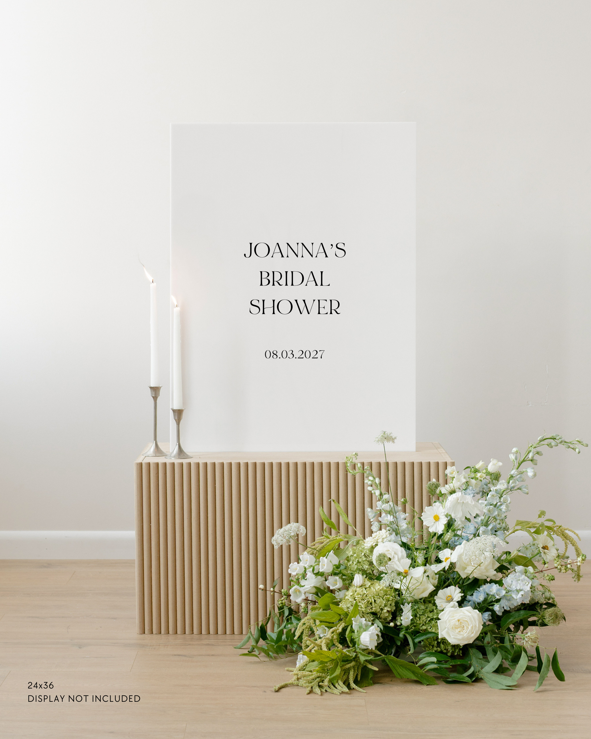 Acrylic Bridal Shower Welcome Sign 