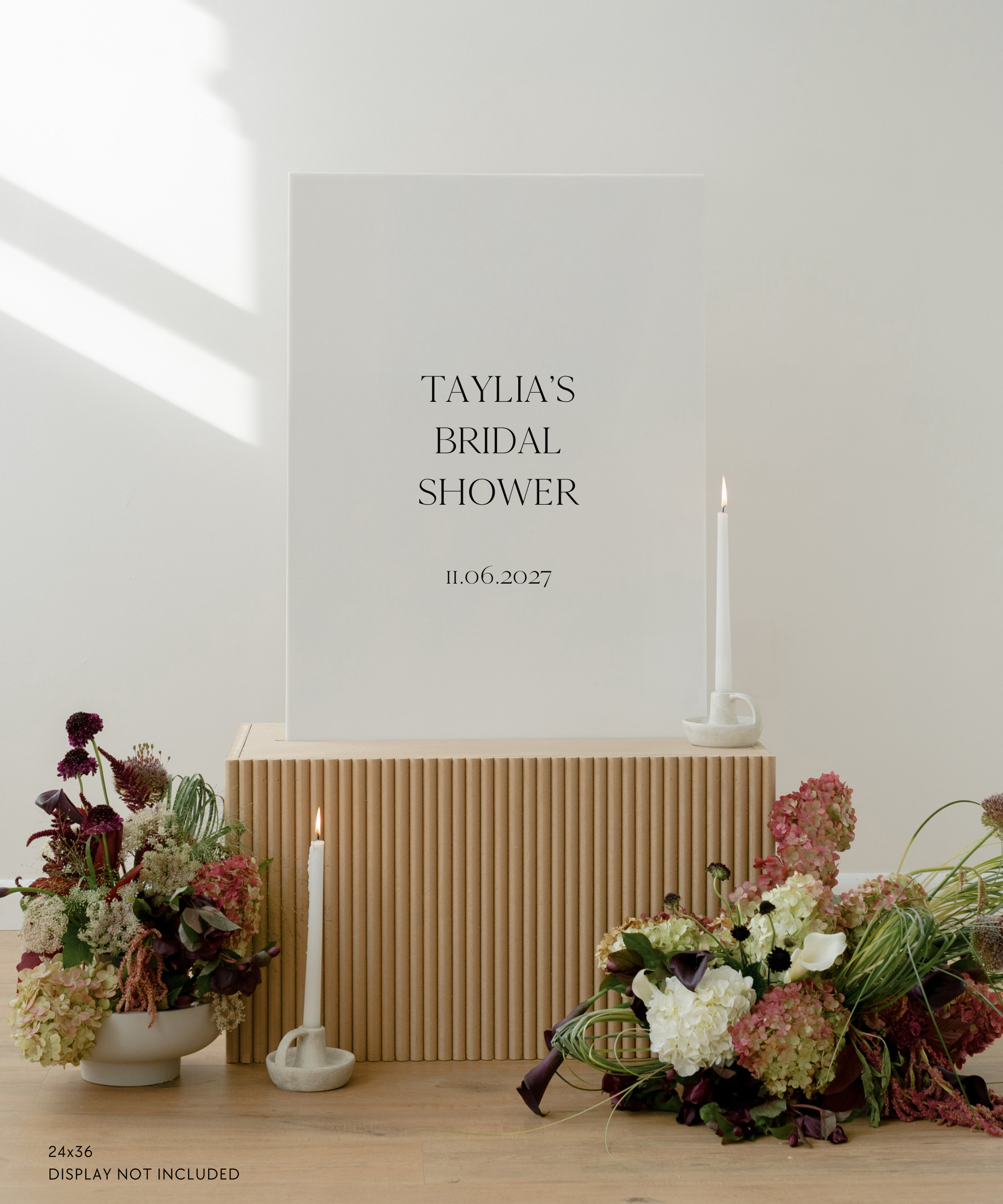 Acrylic Bridal Shower Welcome Sign Taylia's Bridal Shower