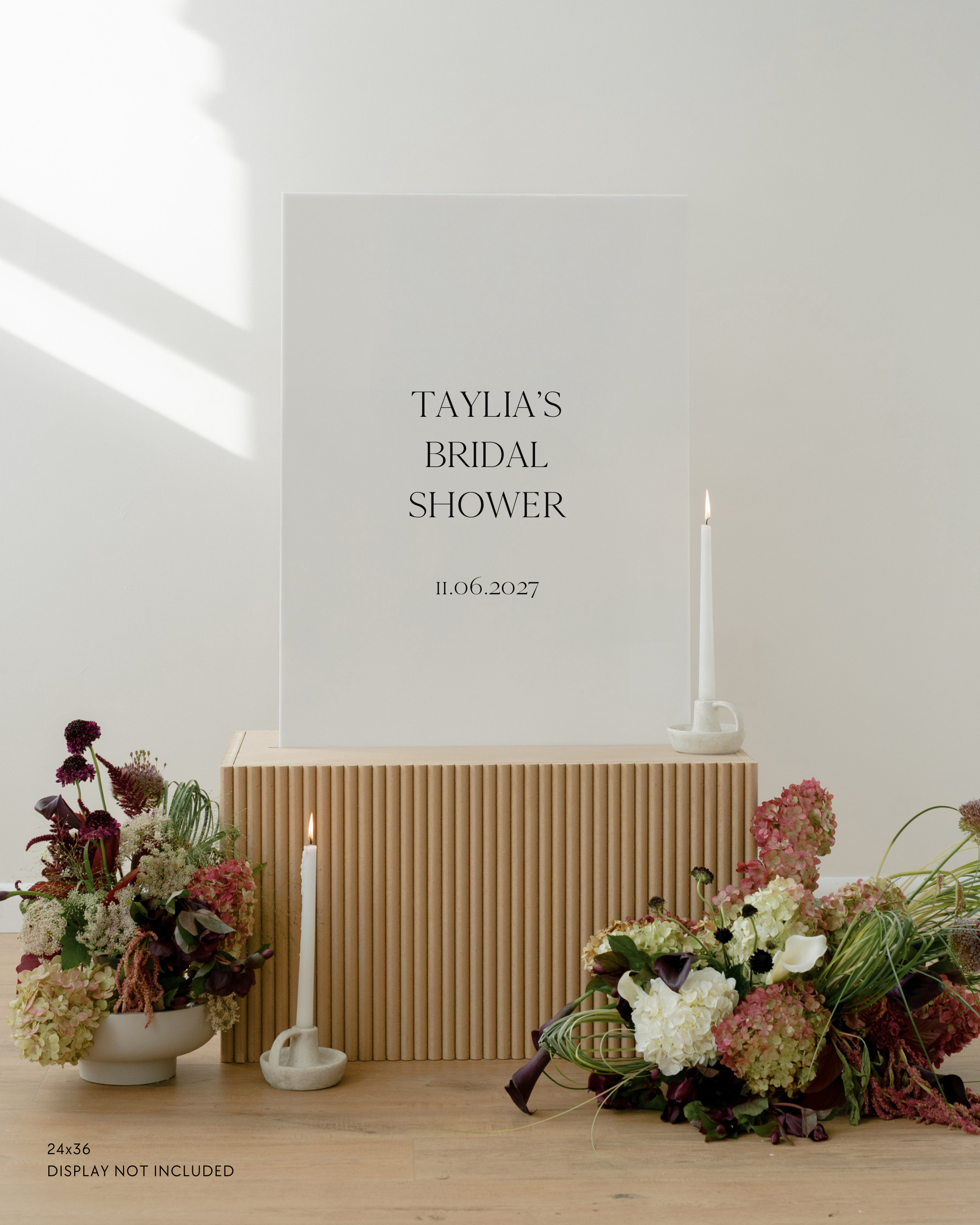 Acrylic Bridal Shower Welcome Sign Taylia's Bridal Shower