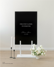 Acrylic Bridal Shower Welcome Sign One Step Closer To Forever