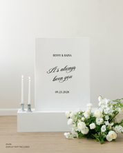 Acrylic Custom Wedding Quote Sign It's Always Been You