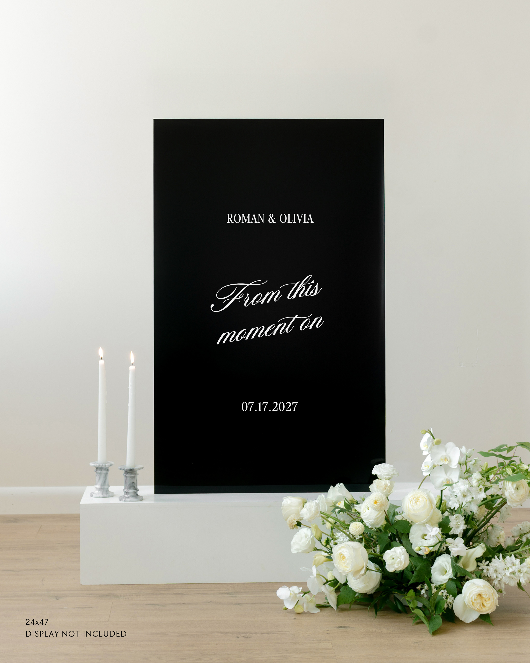 Acrylic Custom Wedding Quote Sign From This Moment On