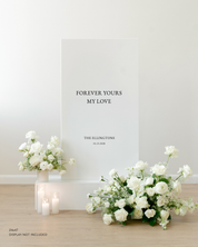 Acrylic Custom Wedding Quote Sign Forever Yours My Love