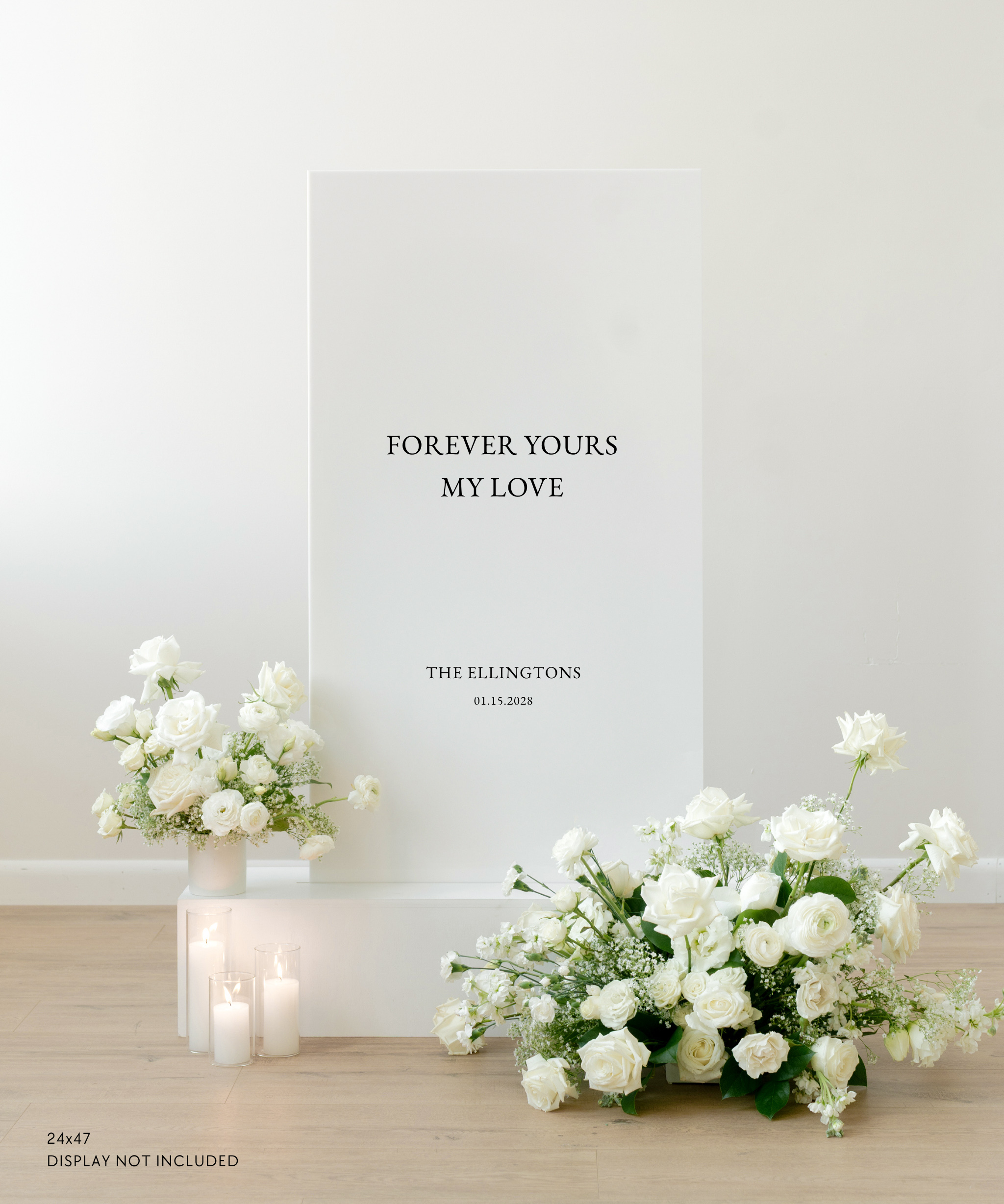 Acrylic Custom Wedding Quote Sign Forever Yours My Love