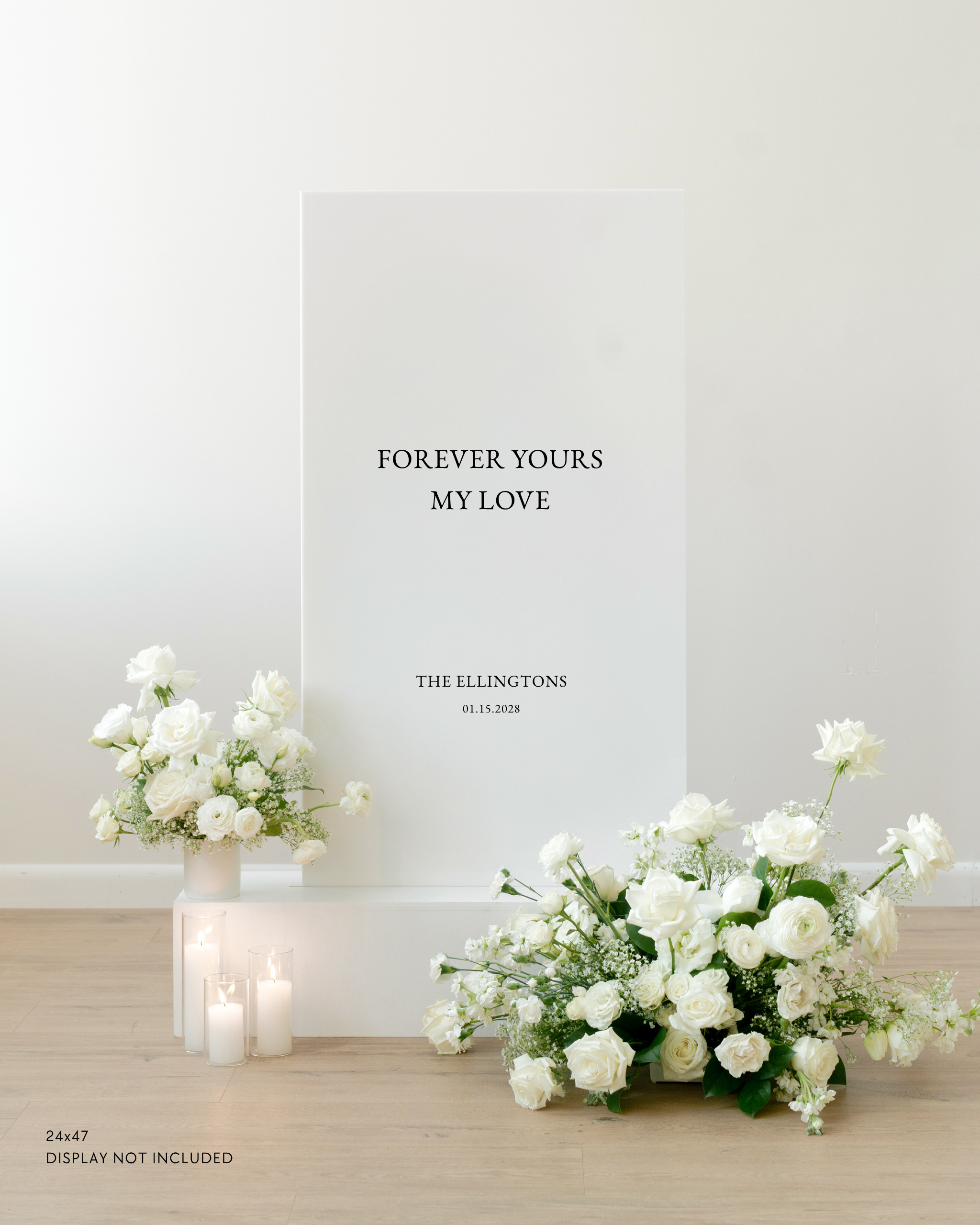 Acrylic Custom Wedding Quote Sign Forever Yours My Love