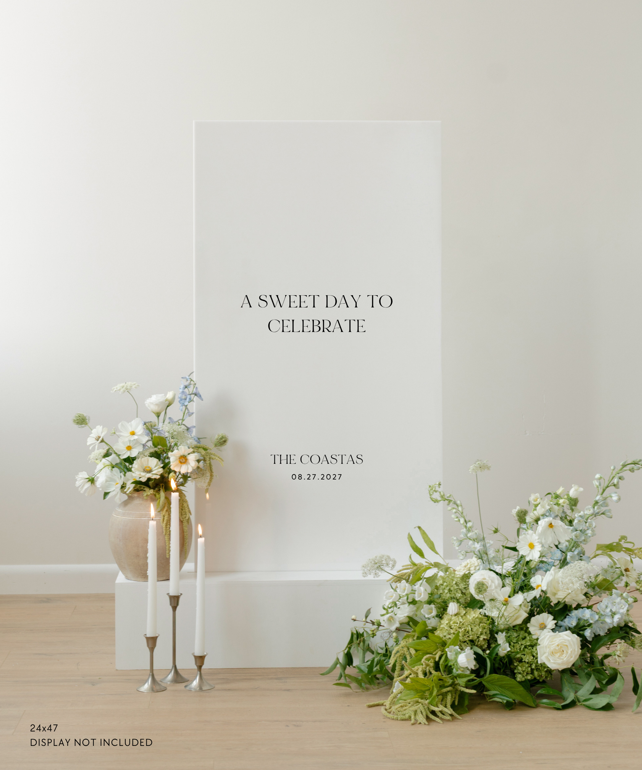 Acrylic Custom Wedding Quote Sign A Sweet Day To Celebrate
