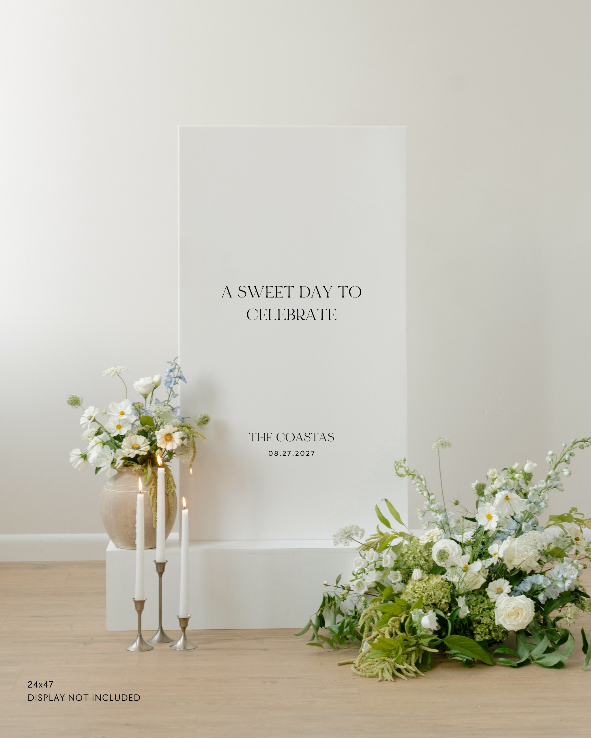 Acrylic Custom Wedding Quote Sign A Sweet Day To Celebrate