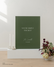 Acrylic Custom Wedding Quote Sign You're Simply The Best The Lovells