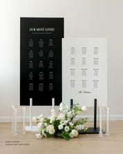 Acrylic Double Wedding Seating Chart Sign