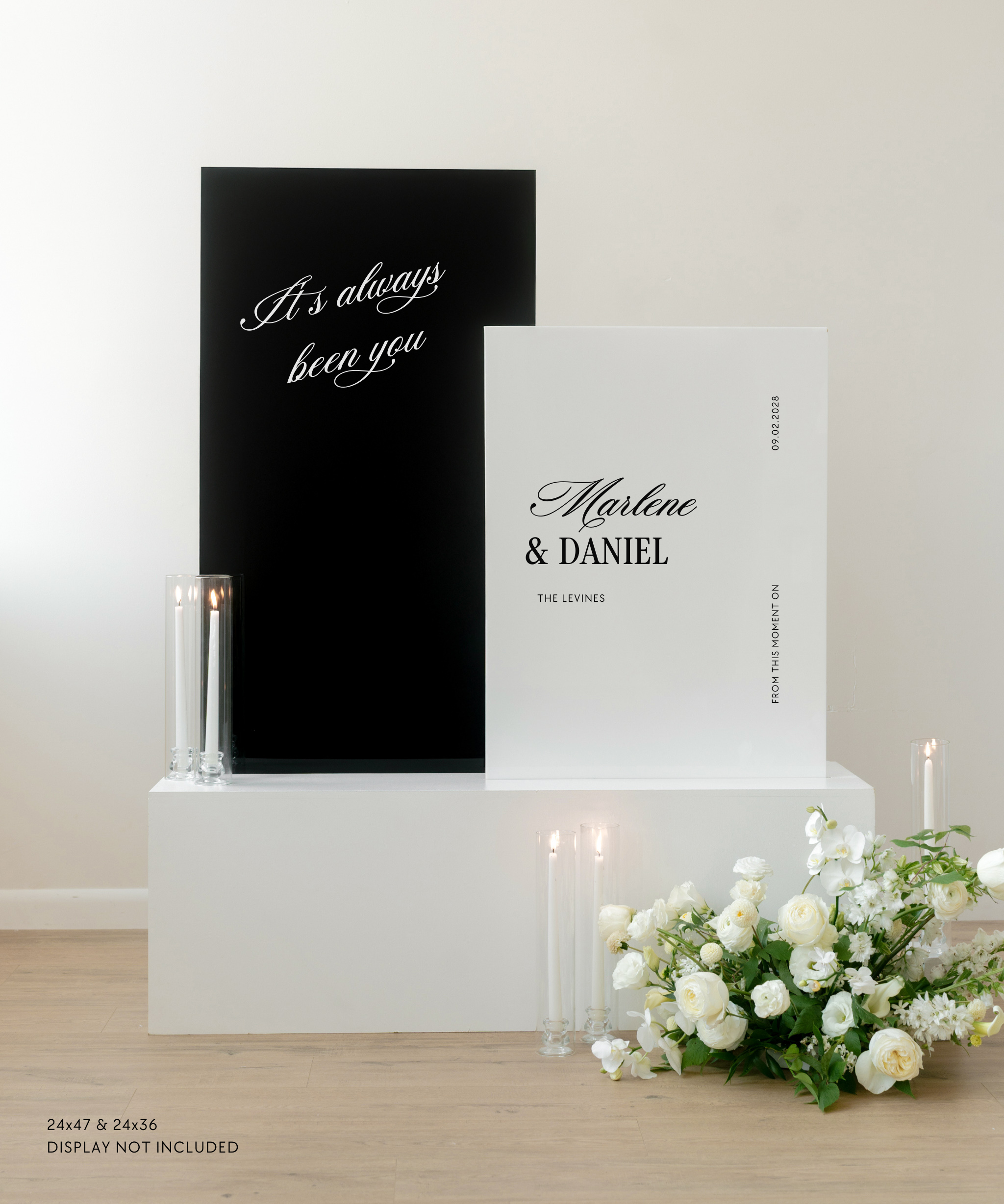 Acrylic Double Wedding Sign