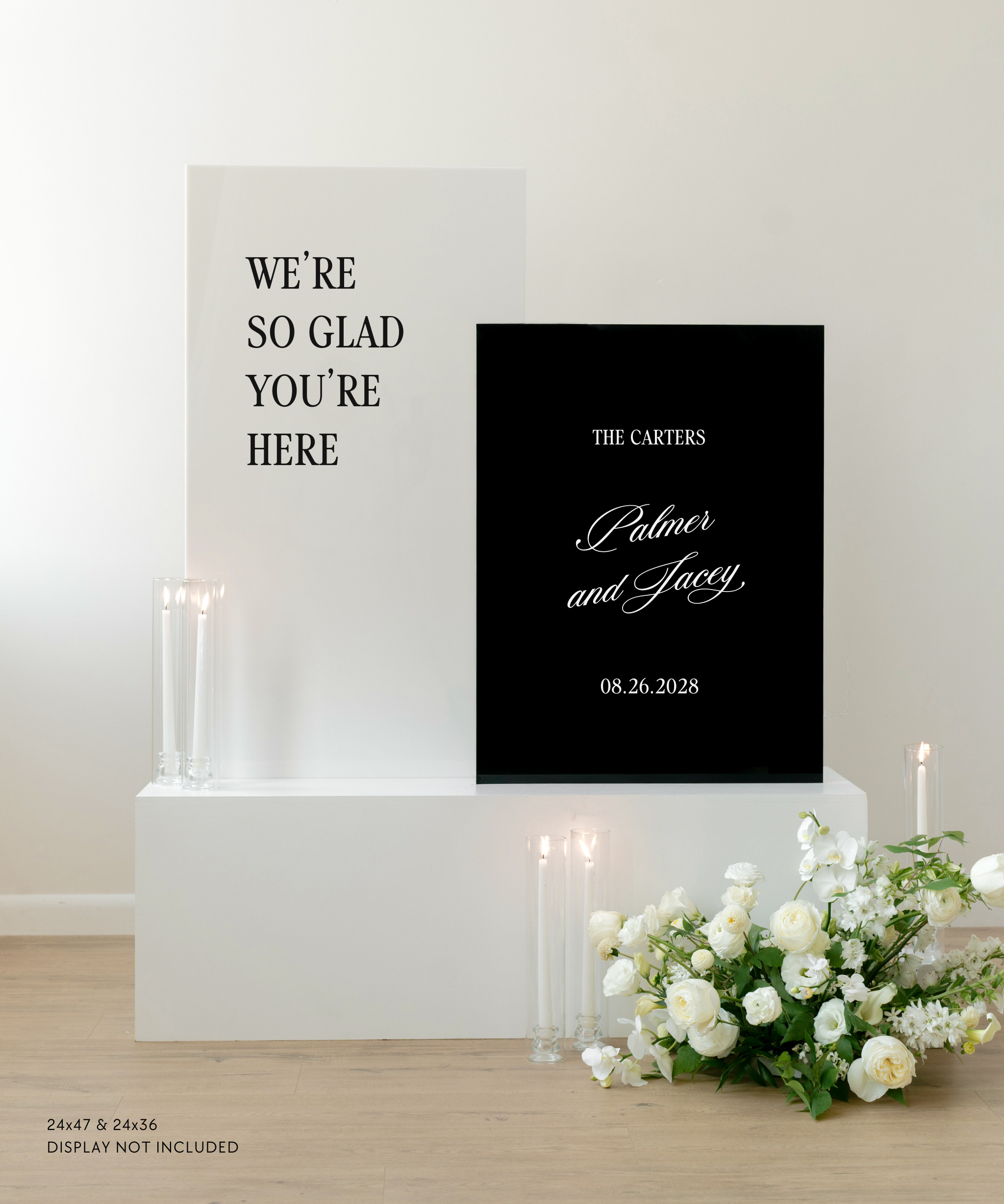 Acrylic Double Wedding Sign