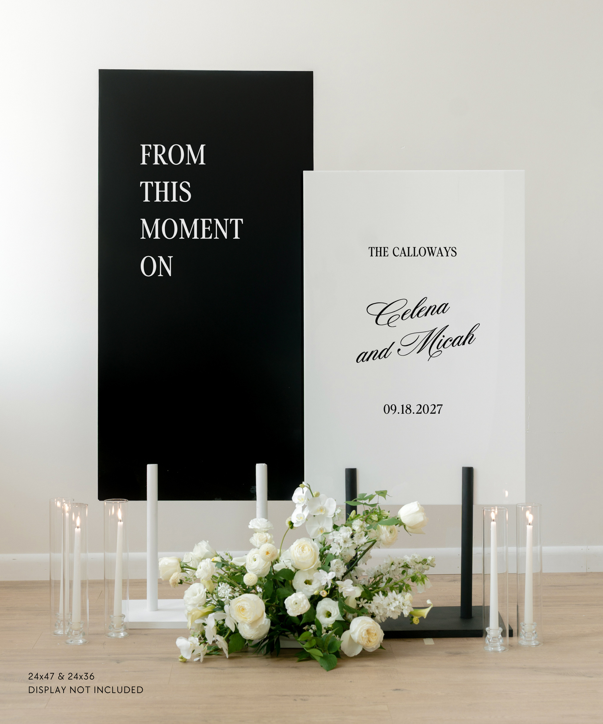 Acrylic Double Wedding Sign