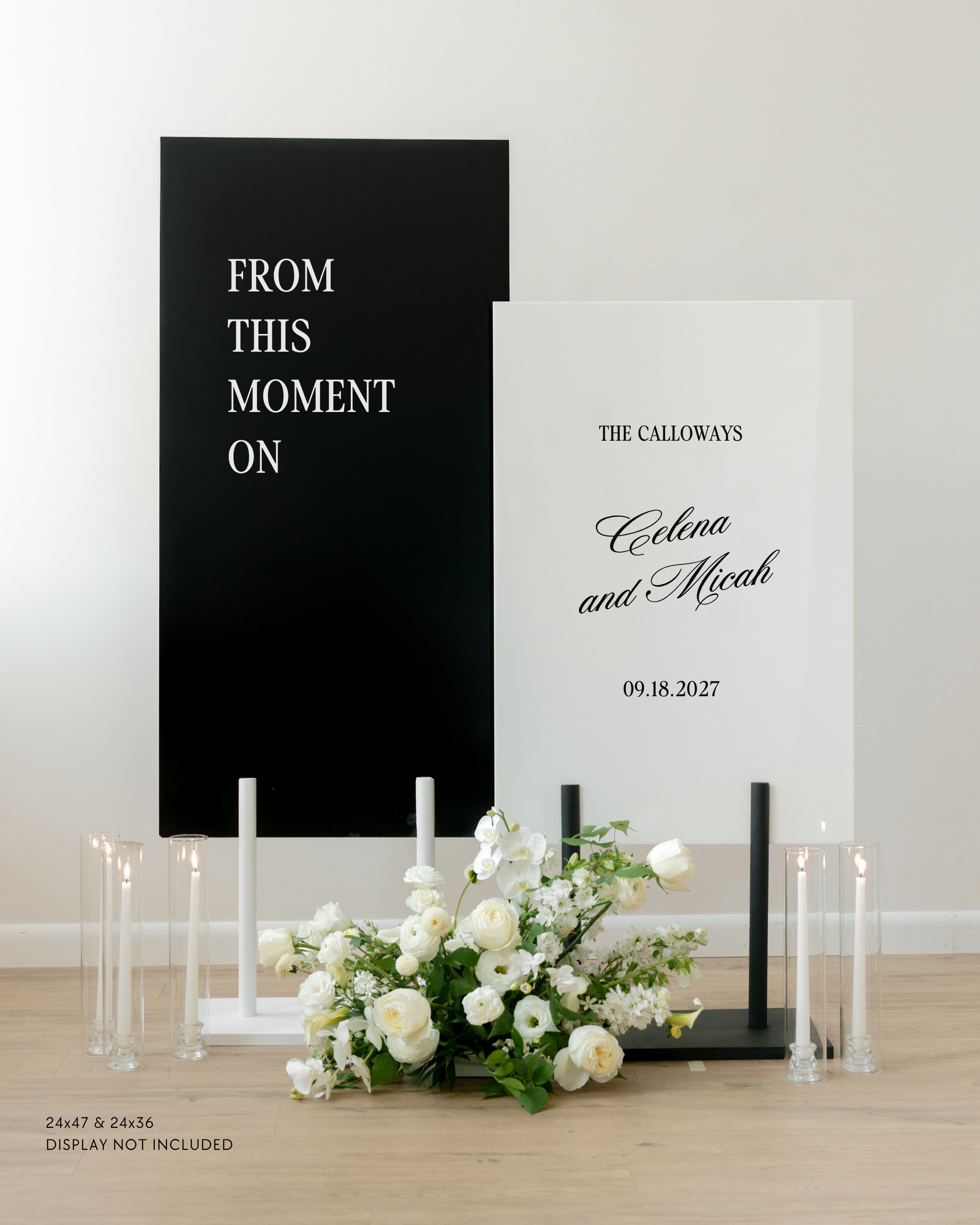 Acrylic Double Wedding Sign