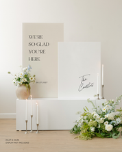 Acrylic Double Wedding Sign We're So Glad You're Here The Coastas