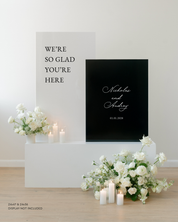 Acrylic Double Wedding Welcome and Party Sign the party starts here