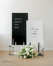 Acrylic Double Wedding Welcome and Party Sign You're Simply The Best