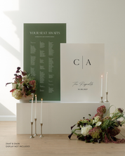 Acrylic Double Wedding Welcome and Seating Chart