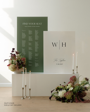 Acrylic Double Wedding Welcome and Seating Chart
