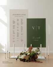 Acrylic Double Wedding Welcome and Seating Chart