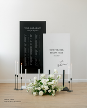Acrylic Double Wedding Welcome and Seating Sign