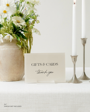 Acrylic Cards and Gifts Wedding Sign