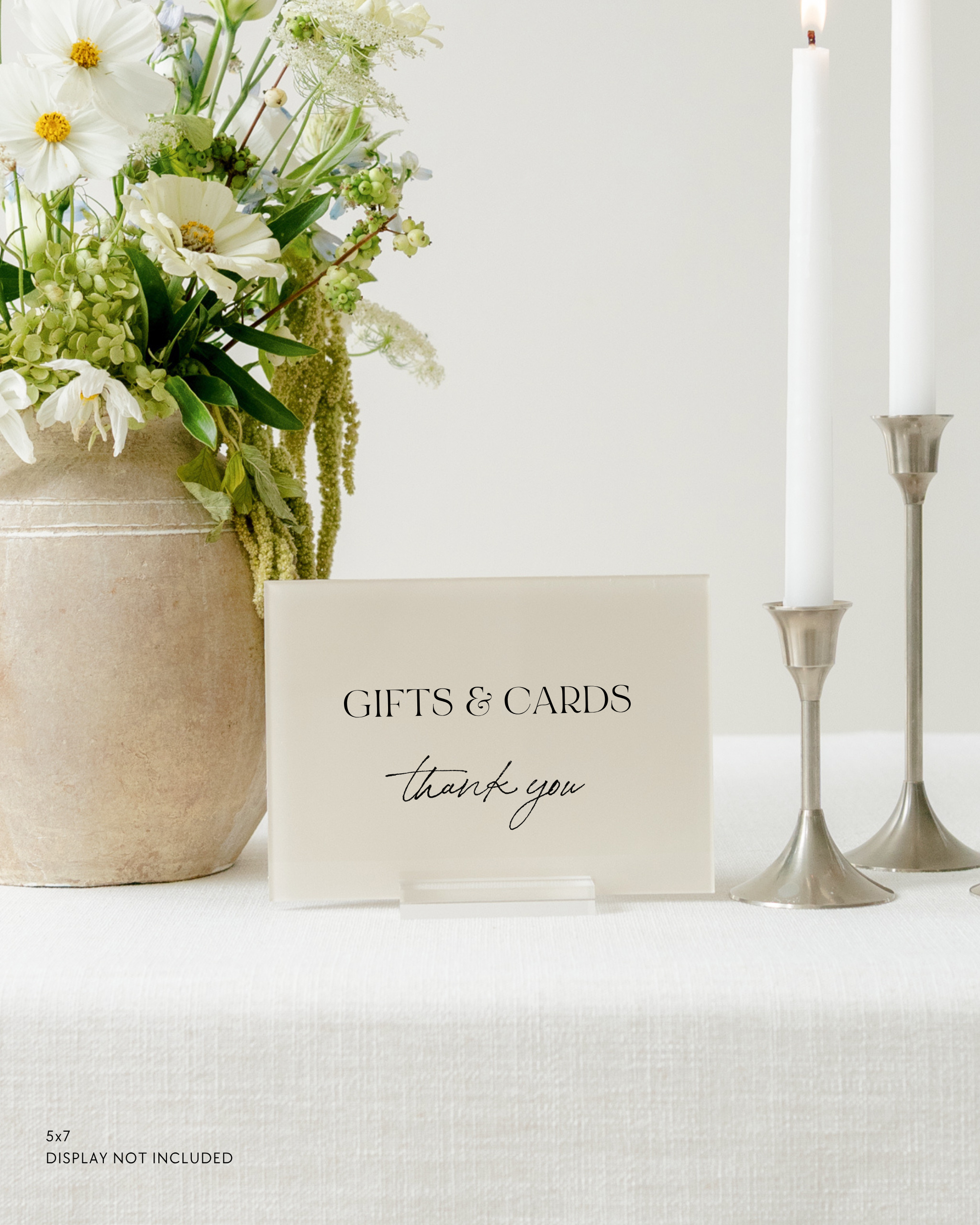 Acrylic Cards and Gifts Wedding Sign