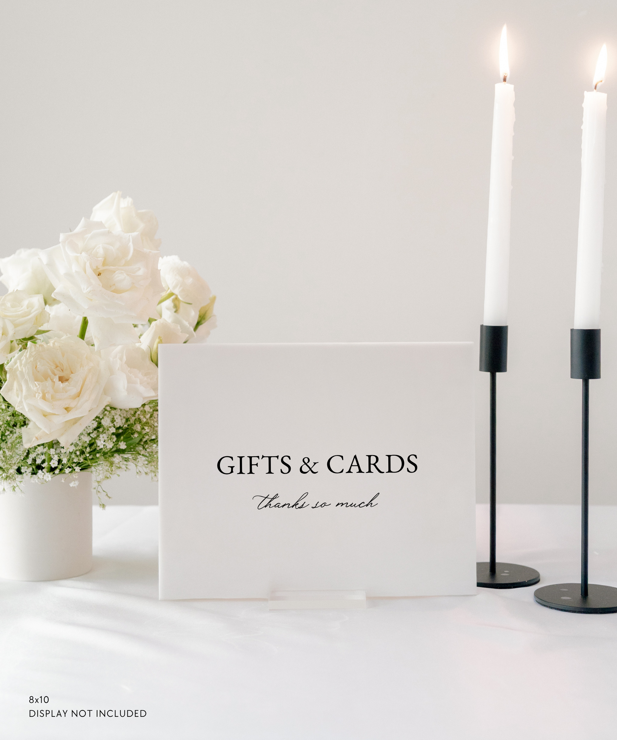 Acrylic Wedding Cards and Gifts Sign Thanks So Much