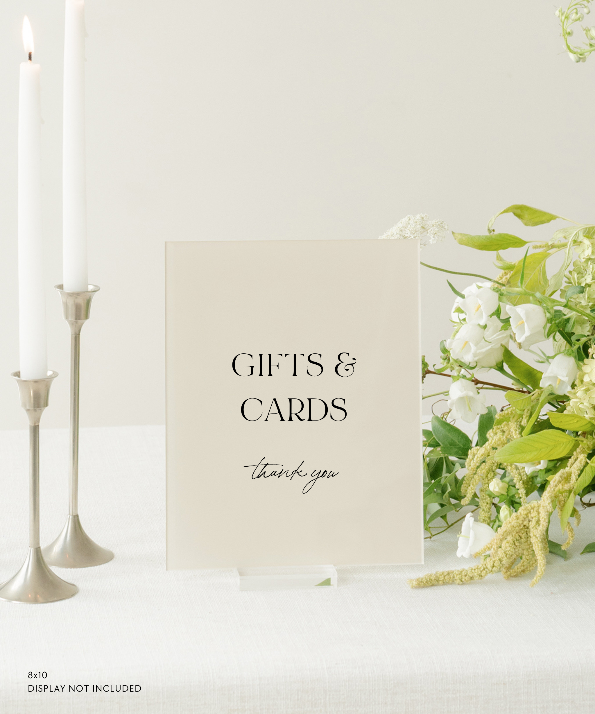 Acrylic Cards and Gifts Wedding Sign