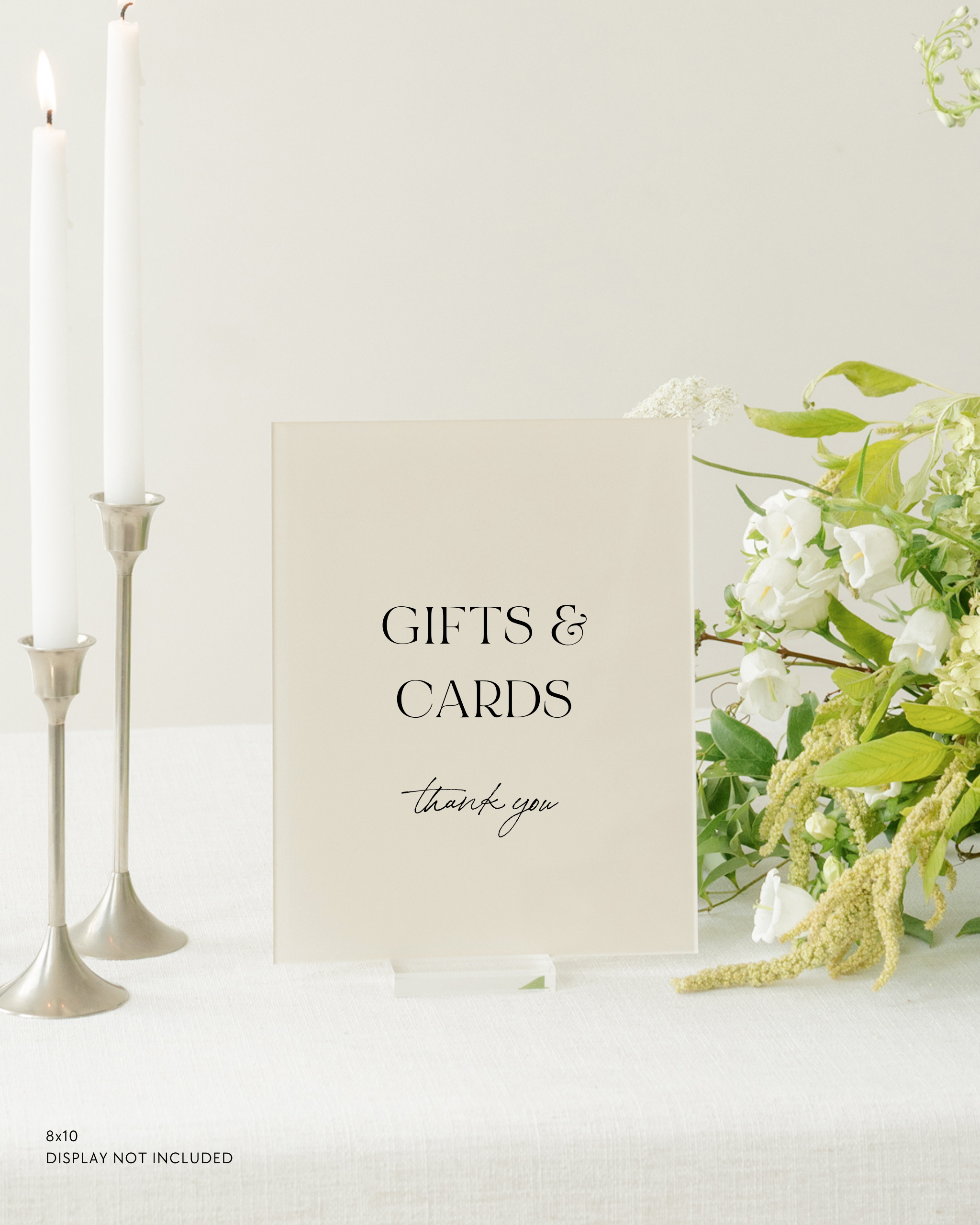 Acrylic Cards and Gifts Wedding Sign