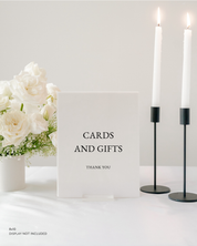 Acrylic Cards and Gifts Wedding Sign Thank You