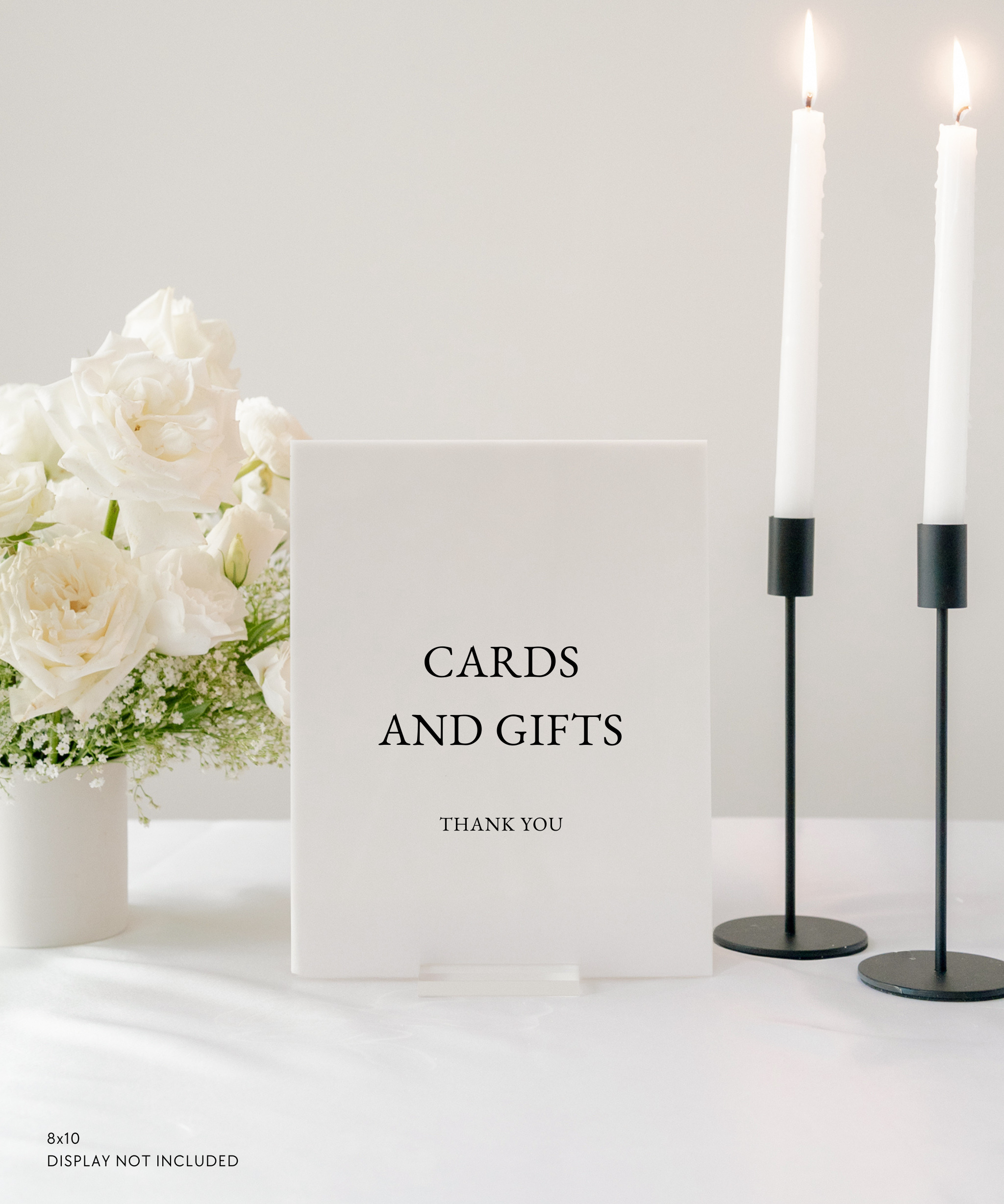 Acrylic Cards and Gifts Wedding Sign thank you