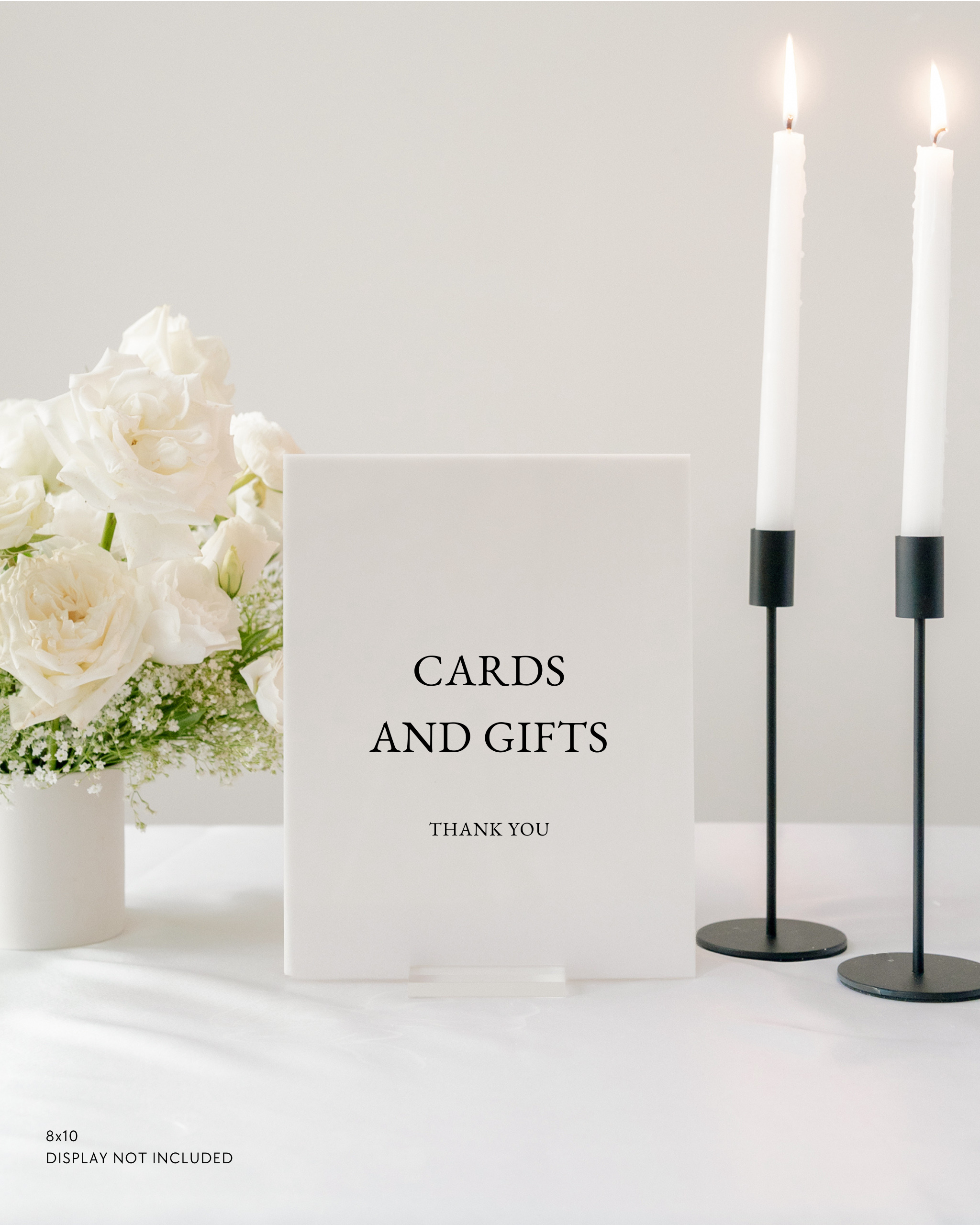 Acrylic Cards and Gifts Wedding Sign thank you