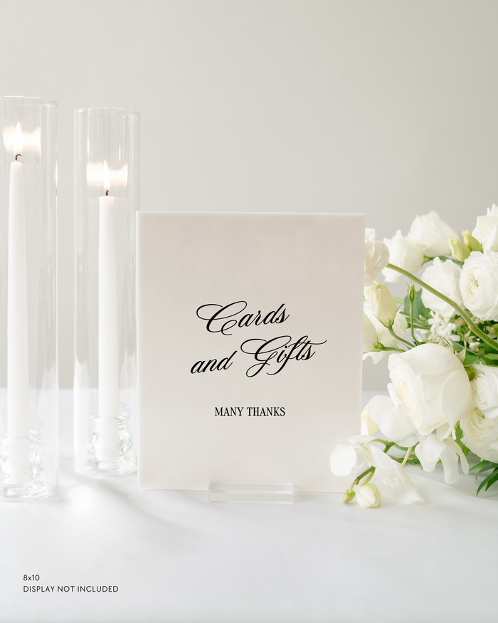Acrylic Gifts and Card Wedding Sign