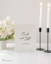 Acrylic Cards and Gifts Wedding Sign