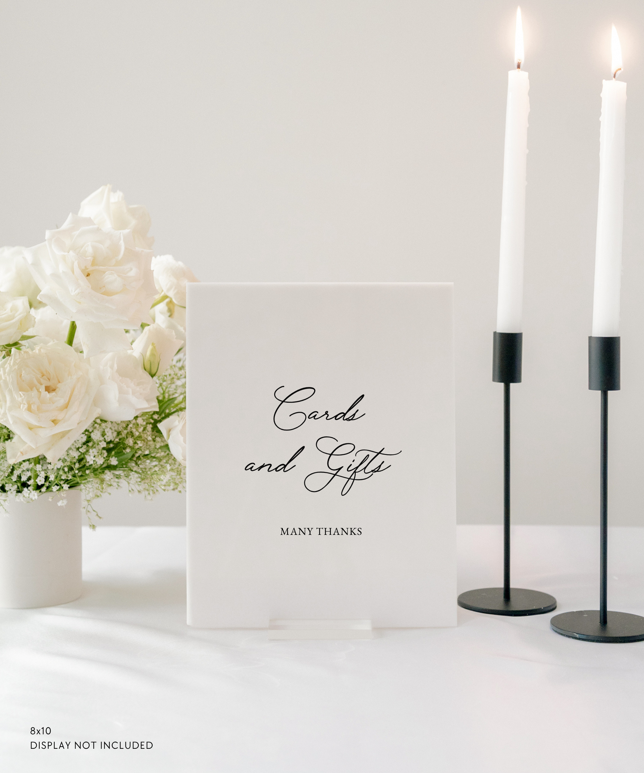Acrylic Cards and Gifts Wedding Sign