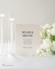 Acrylic In Loving Memory Wedding Sign 