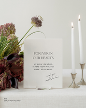 Acrylic In Loving Memory Wedding Sign Forever In Our Hearts We Know You Would Be Here Today If Heaven Wasn't So Far Away