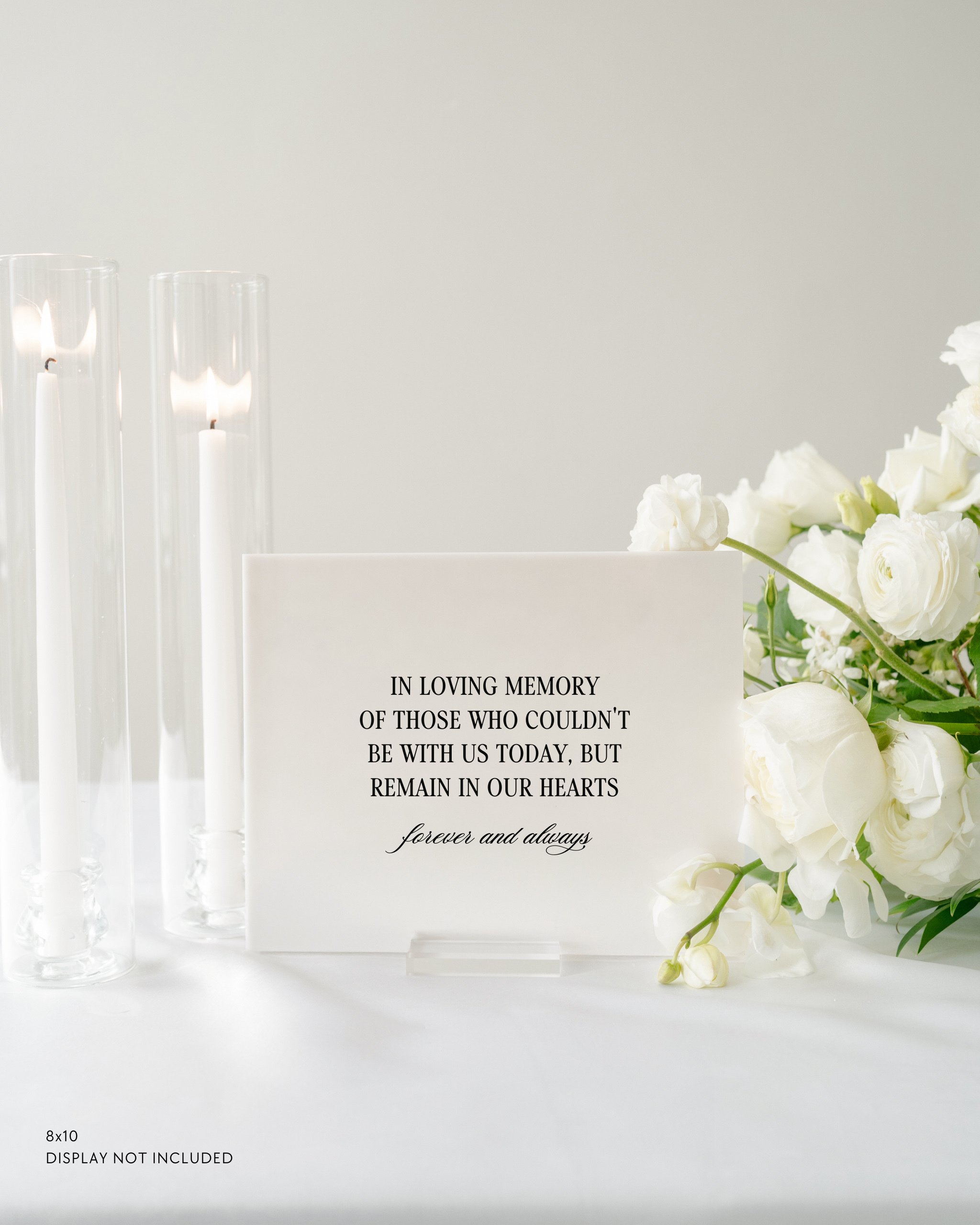 Acrylic In Loving Memory Wedding Sign 