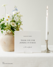 Acrylic Please Help Yourself Favors Wedding Sign Thank You For Joining Us Today