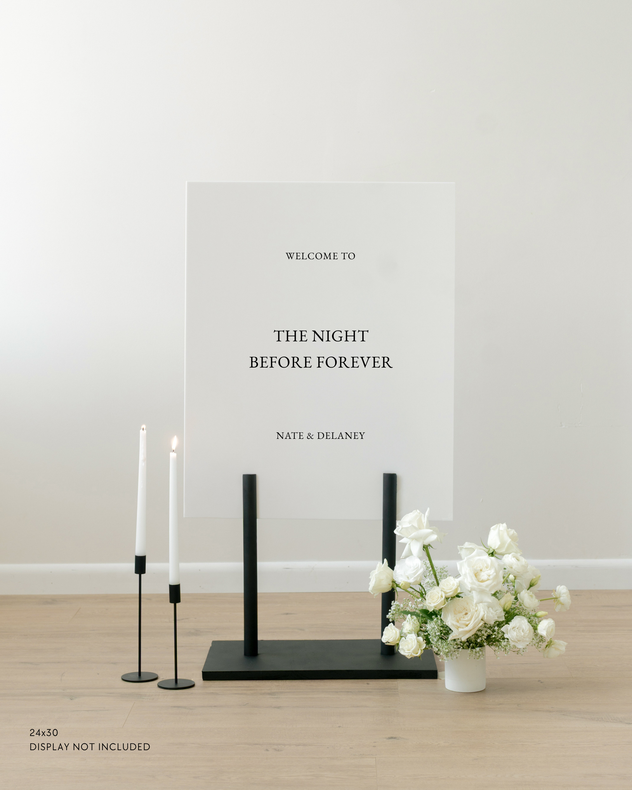 Acrylic Wedding Rehearsal Dinner Welcome Sign