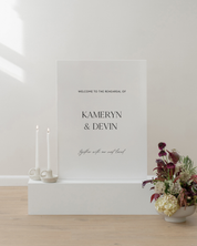 Acrylic Wedding Rehearsal Dinner Welcome Sign Welcome To The Rehearsal Of