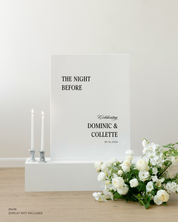 Acrylic Rehearsal Dinner Welcome Sign