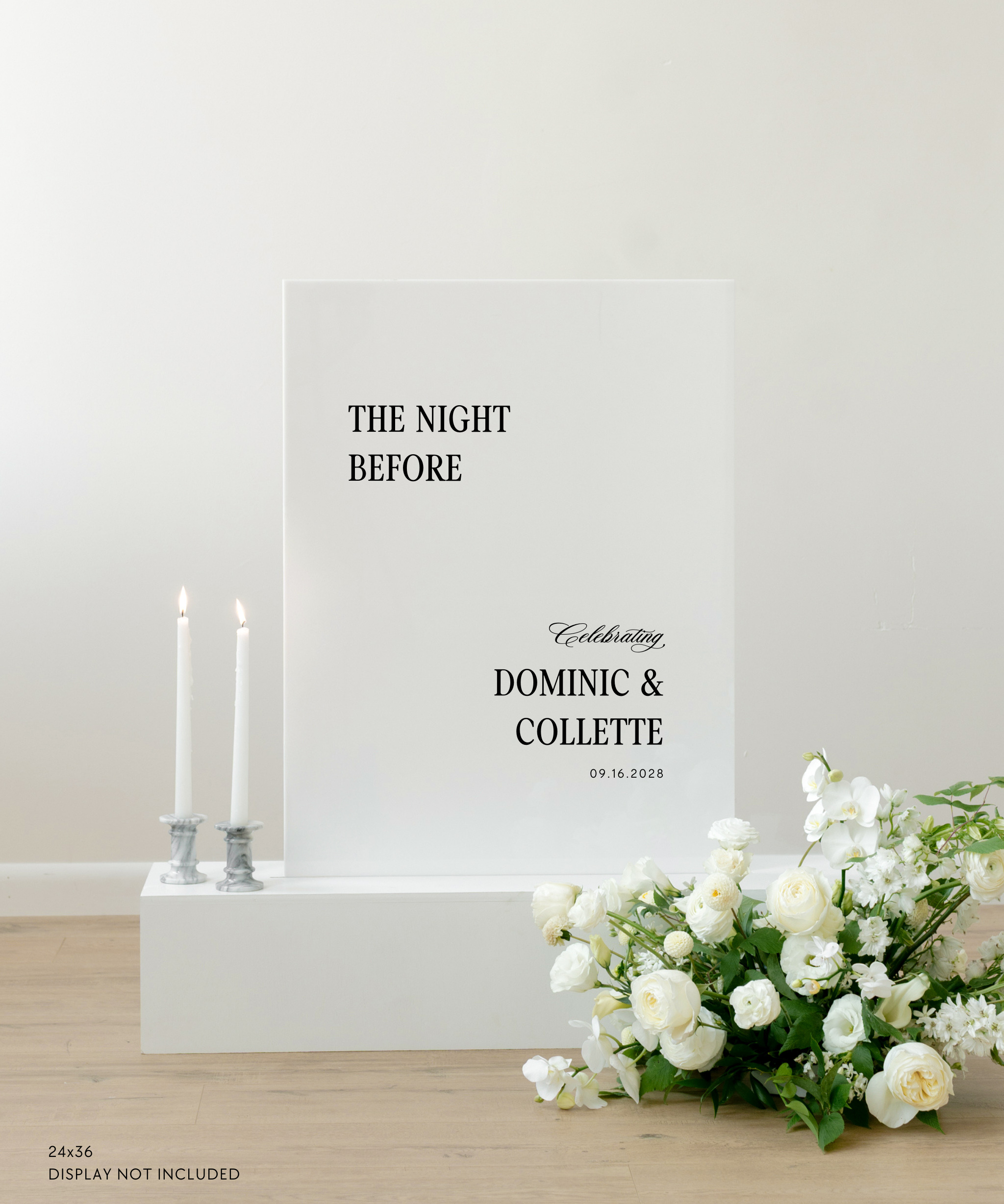 Acrylic Rehearsal Dinner Welcome Sign