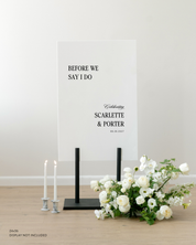 Acrylic Rehearsal Dinner Welcome Sign