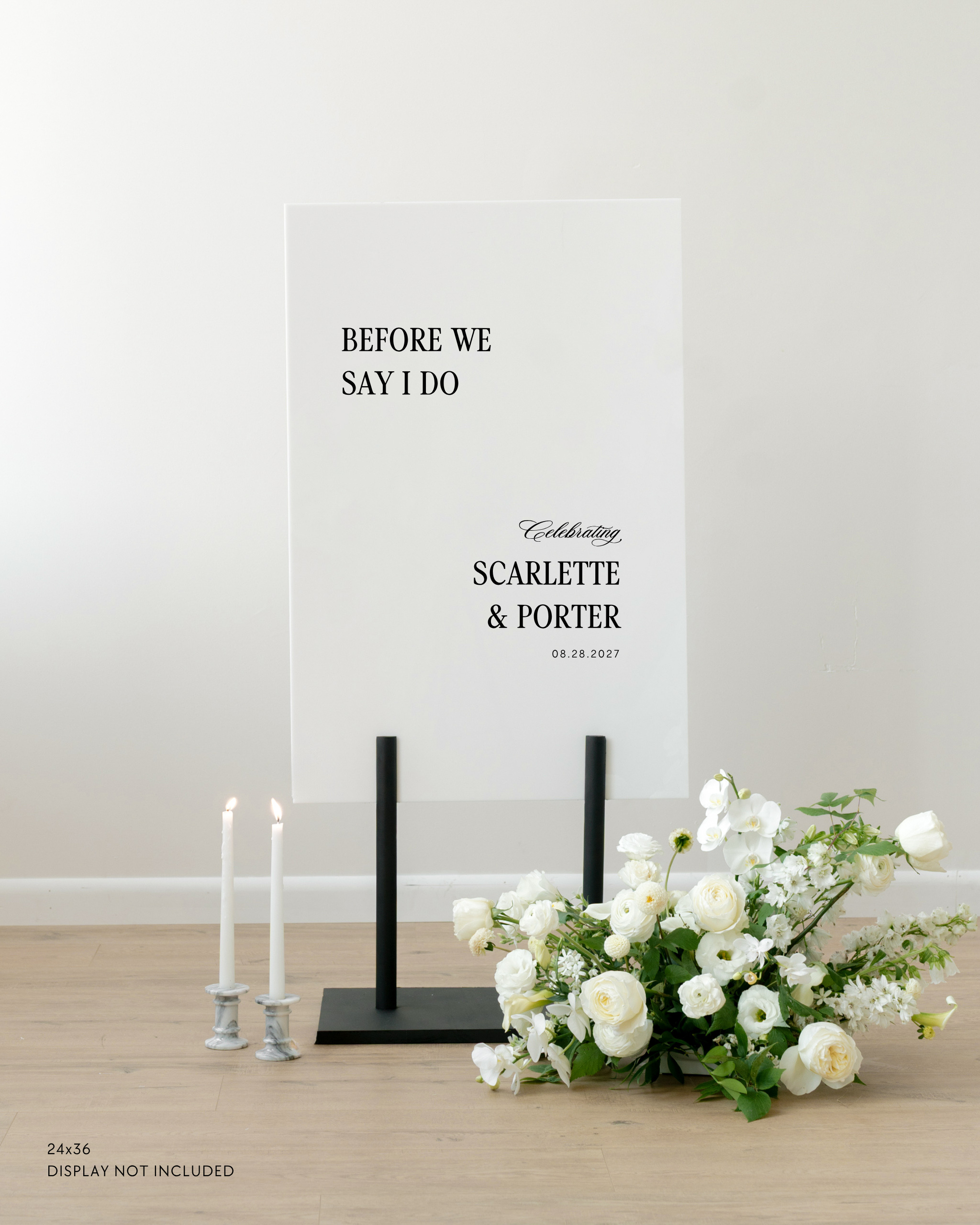 Acrylic Rehearsal Dinner Welcome Sign